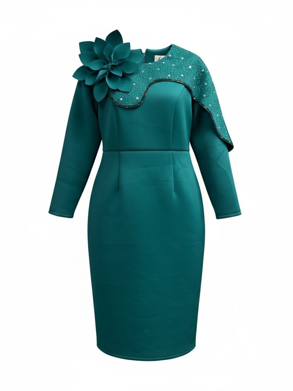 Lisa Rene Emerald Cape Dress